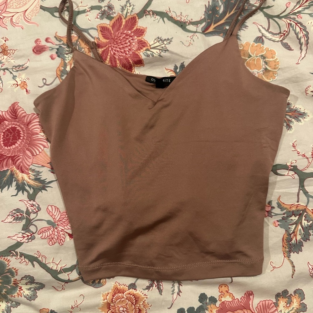Brown Spaghetti Strap Top